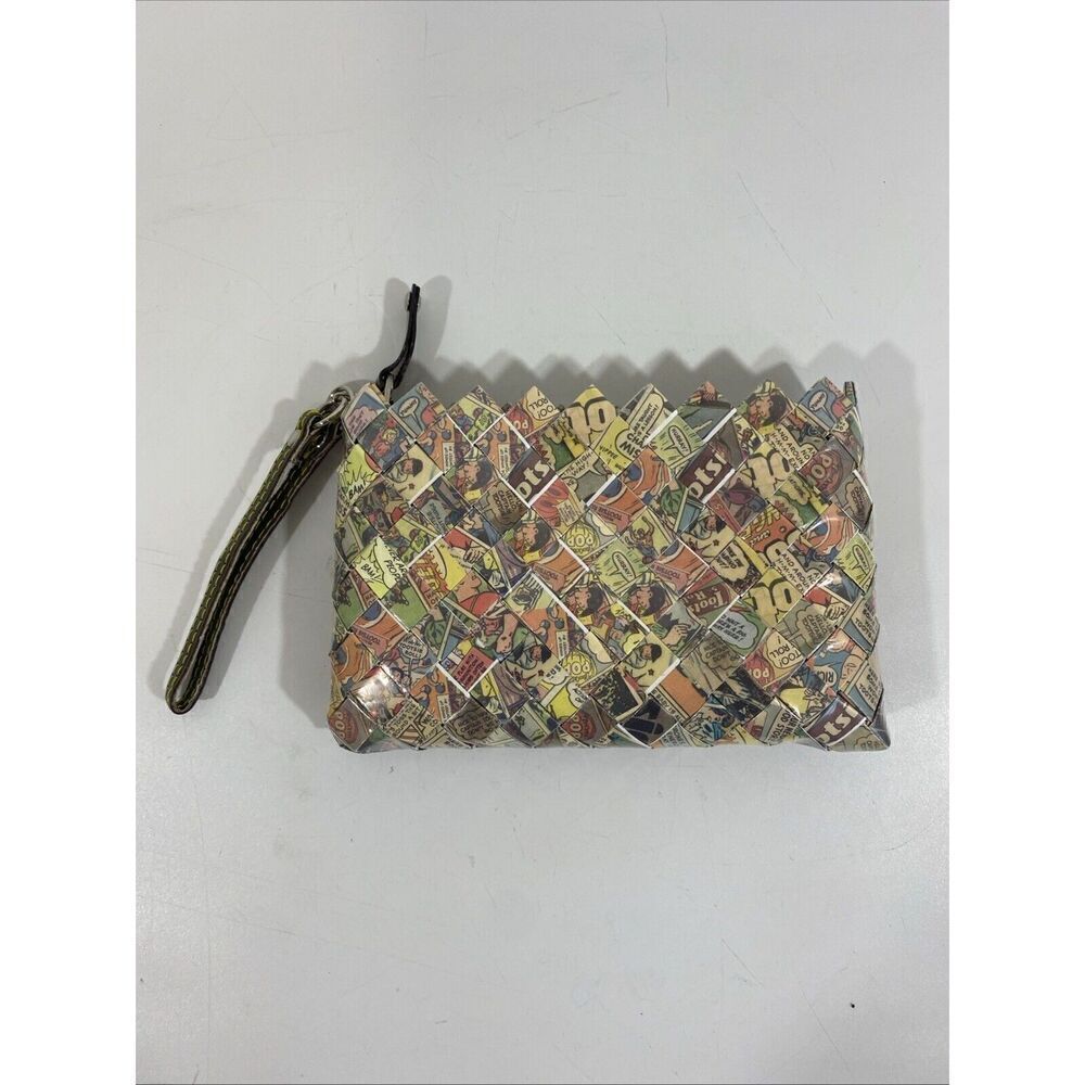 Nahui Ollin Tootsie Pop‎ Roll Wrapper Comic Clutch Wristlet Purse Bag 7” X 5”